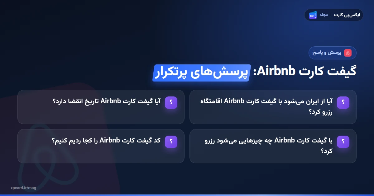 گیفت کارت Airbnb چیست؟ ردیم، شرایط کشورها و محدودیت ایران — پرسش‌های پرتکرار