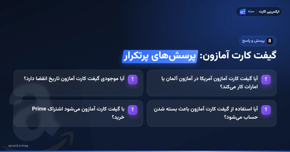 خرید گیفت کارت آمازون — پرسشهای پرتکرار