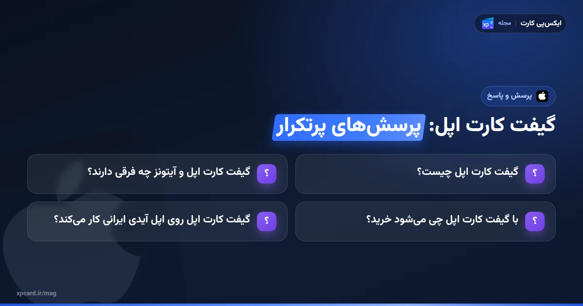 گیفت کارت اپل چیست و چطور کار میکند — پرسشهای پرتکرار