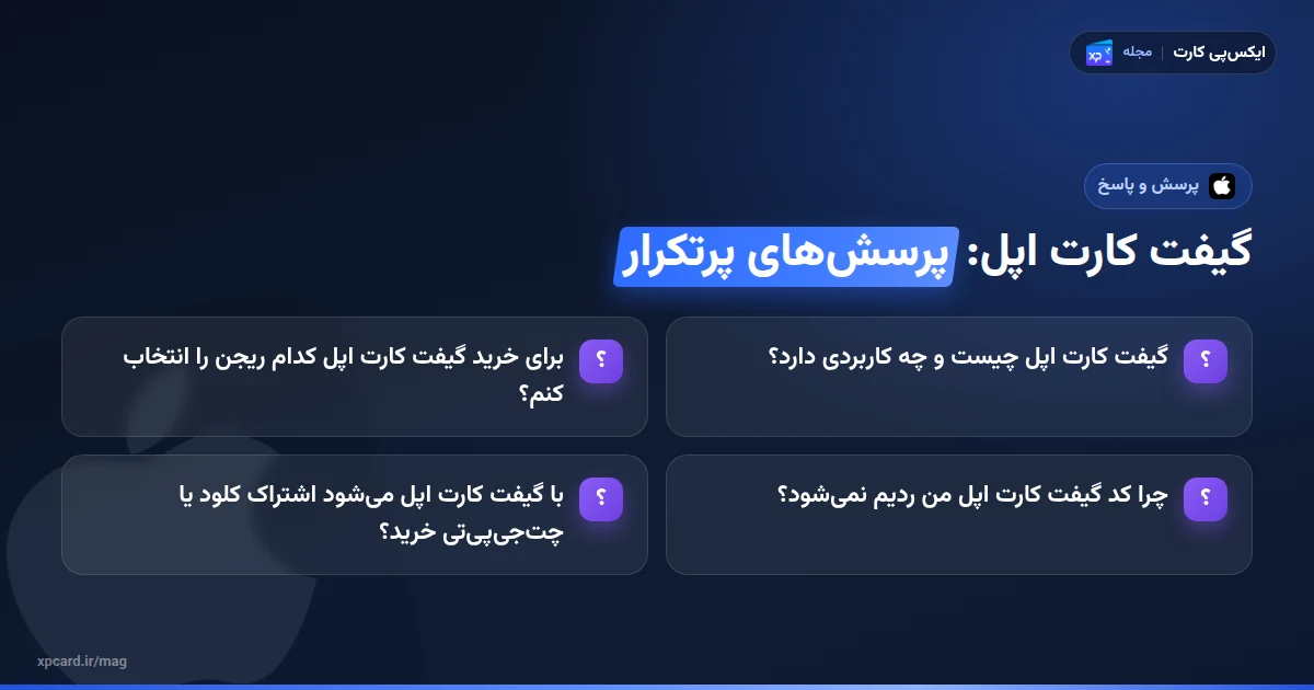 همهچیز دربارهی گیفت کارت اپل — پرسشهای پرتکرار