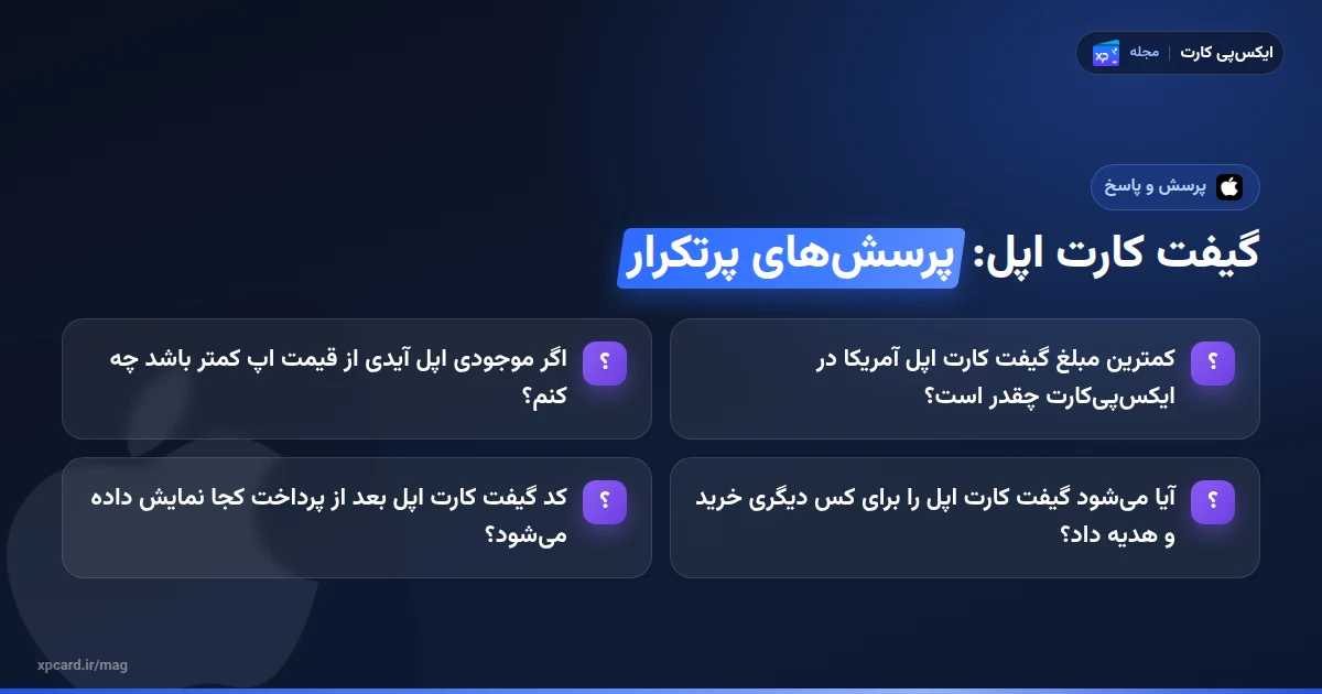 خرید گیفت کارت اپل — پرسشهای پرتکرار