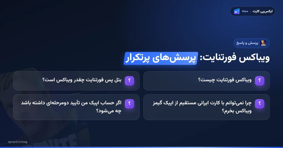 خرید ویباکس فورتنایت — پرسشهای پرتکرار
