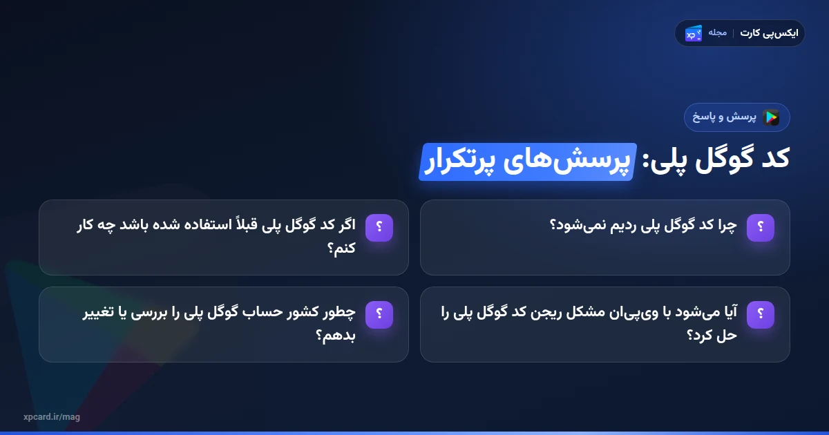 چرا کد گوگل پلی ردیم نمیشود — پرسشهای پرتکرار