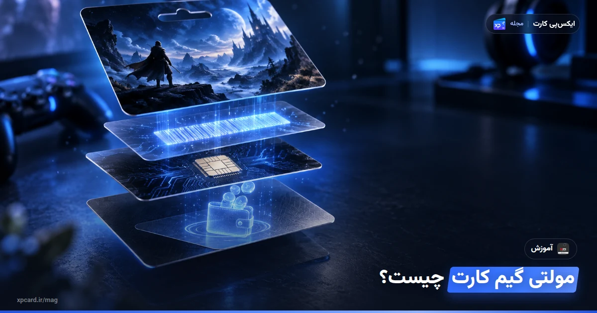 مولتی گیم کارت چیست — نمای باز شدهی اجزای کارت و موجودی
