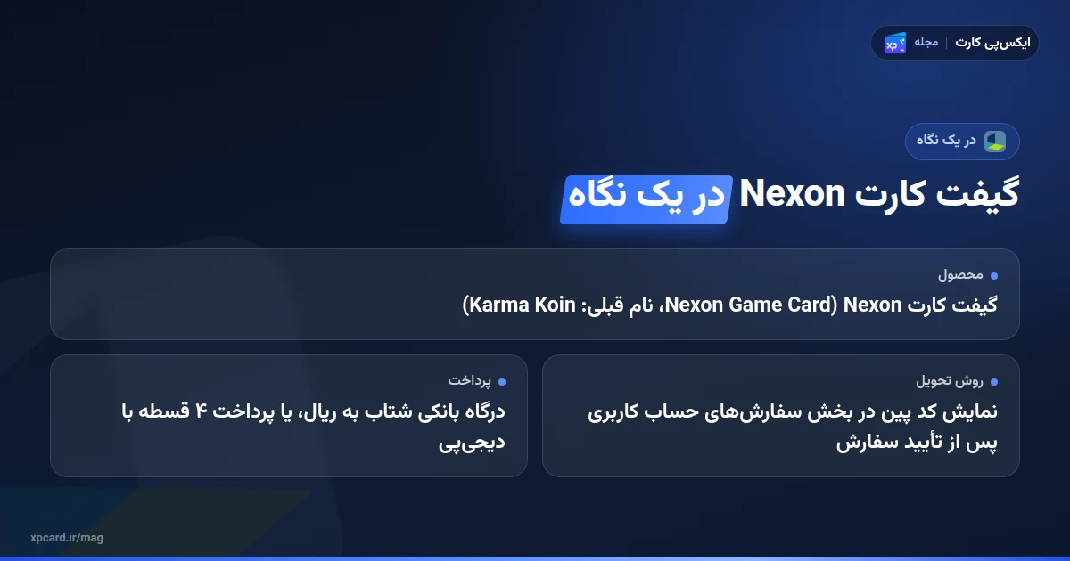 خرید گیفت کارت Nexon در یک نگاه