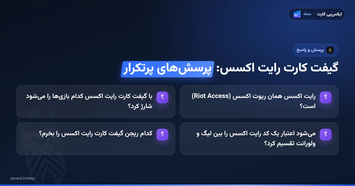 گیفت کارت رایت اکسس چیست — پرسشهای پرتکرار