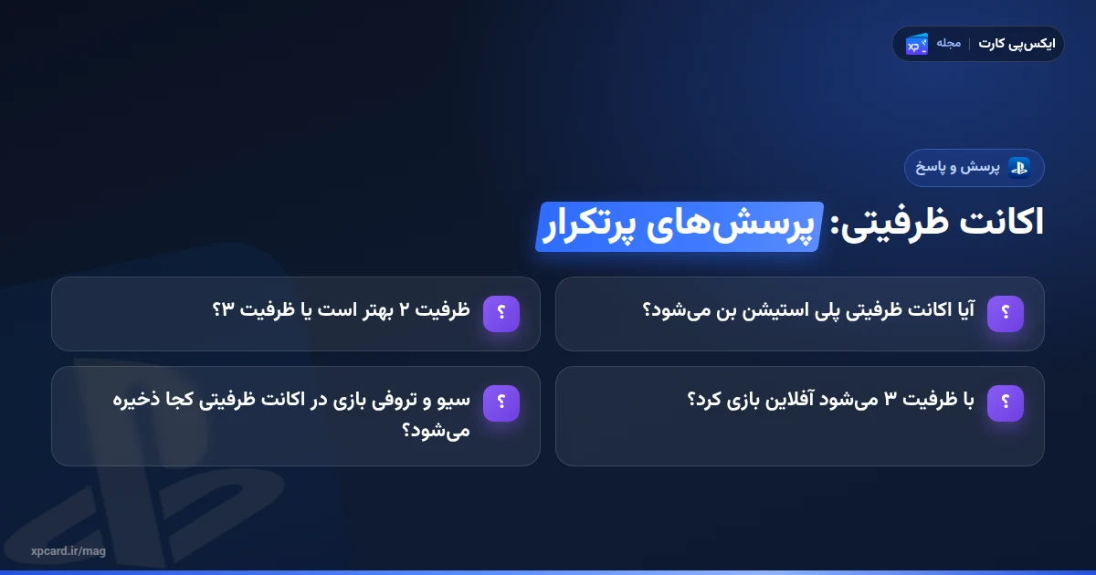 پرسشهای پرتکرار دربارهی اکانت ظرفیتی پلی استیشن، ظرفیت ۲ و ظرفیت ۳
