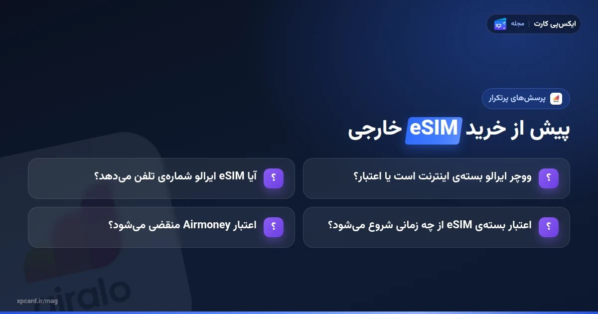 پرسشهای رایج دربارهی ووچر ایرالو و خرید eSIM خارجی