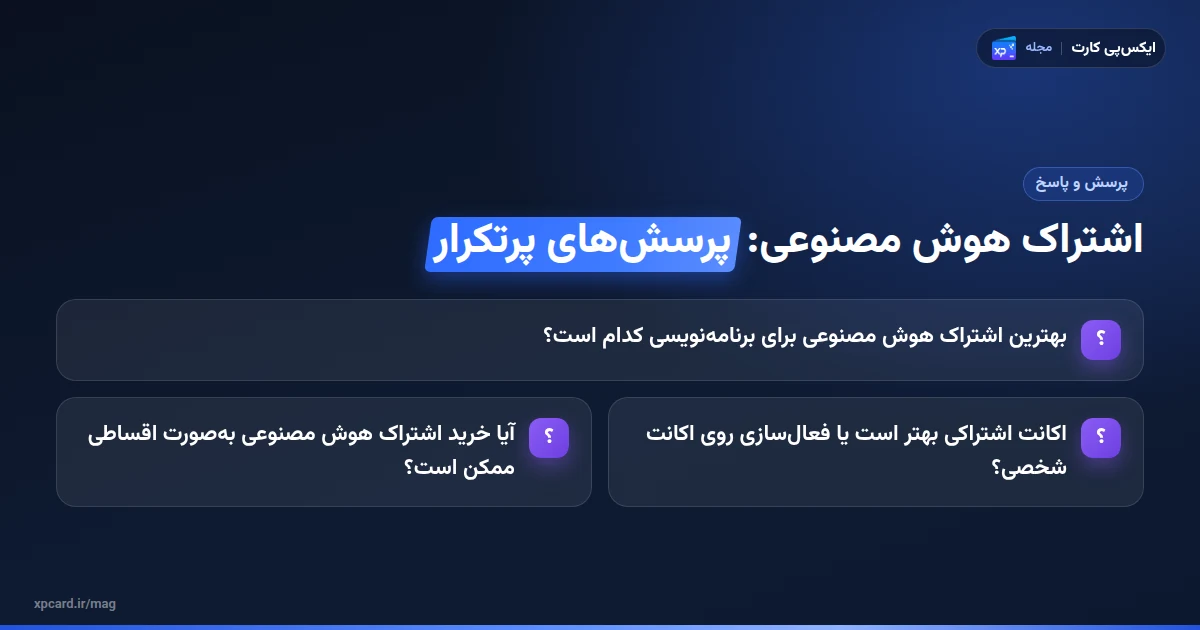 پرسشهای پرتکرار دربارهی خرید اشتراک هوش مصنوعی