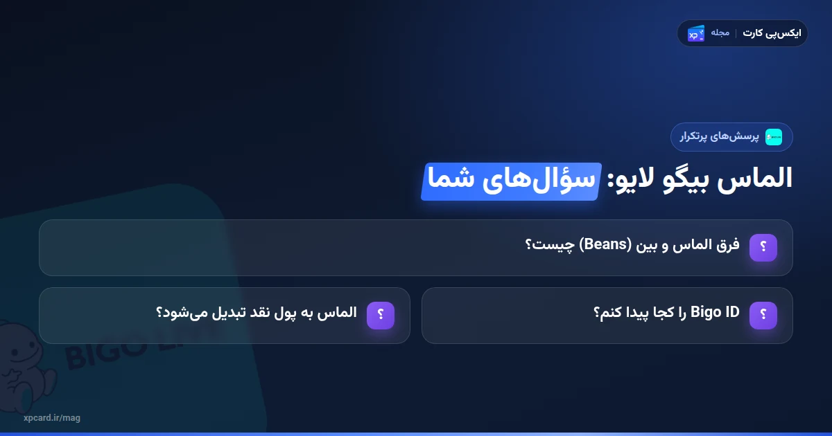 پرسشهای پرتکرار دربارهی خرید الماس بیگو لایو، الماس و بین، Bigo ID و برگشت وجه