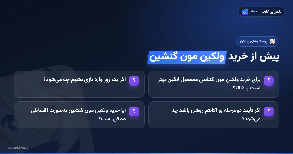 سوالات پرتکرار دربارهی خرید ولکین مون گنشین