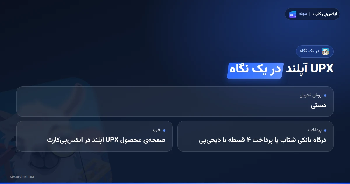 خلاصهی نکات خرید UPX آپلند: بستهها، اطلاعات سفارش، شارژ دستی و پرداخت